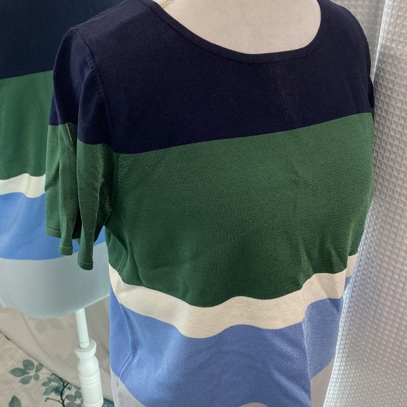 Ann Taylor Colorblock short sleeve sweater - Picture 4 of 5